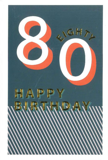 Picture of 80TH BIRTHDAY CARD